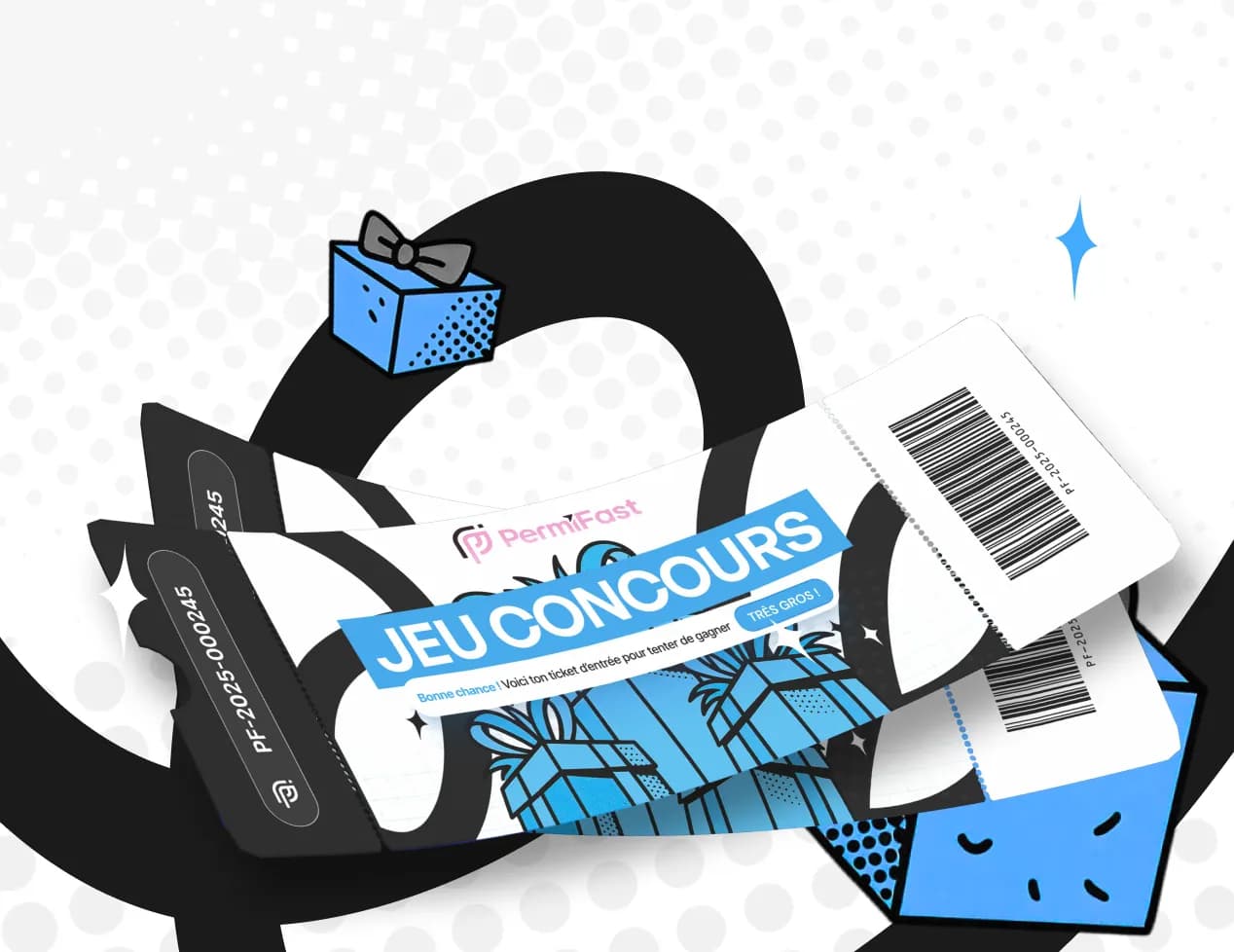 Illustration pour Inscription = un ticket de jeu concours